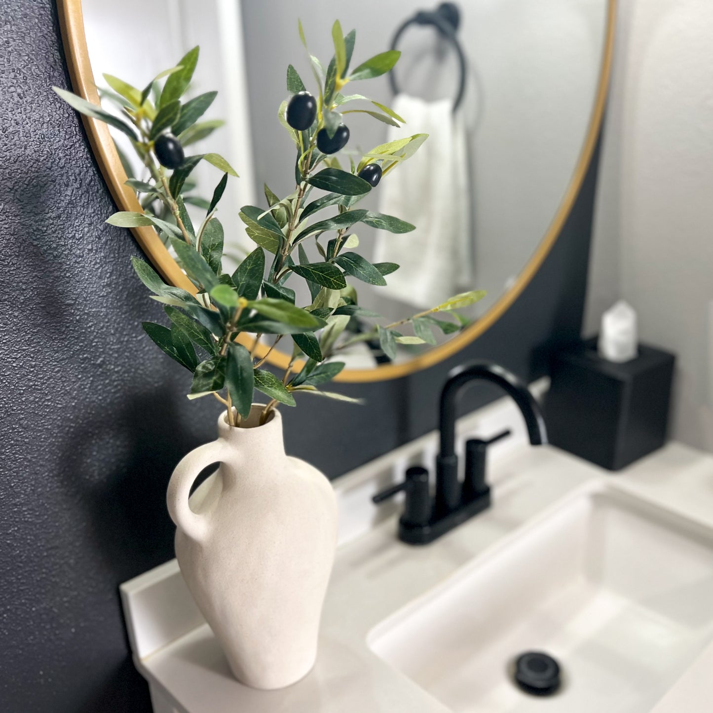 Coastal Olive- Sandy White
