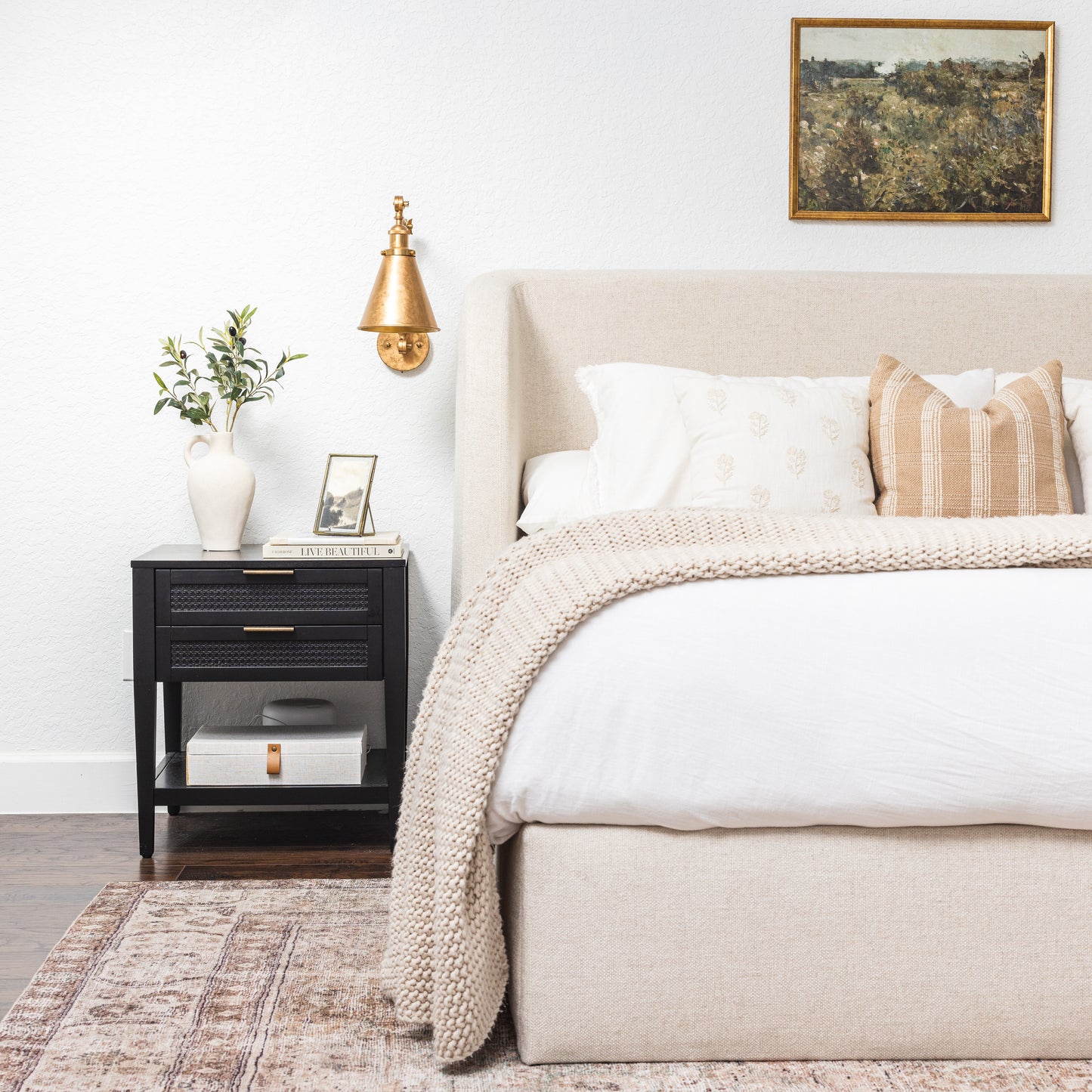 Coastal Olive- Sandy White