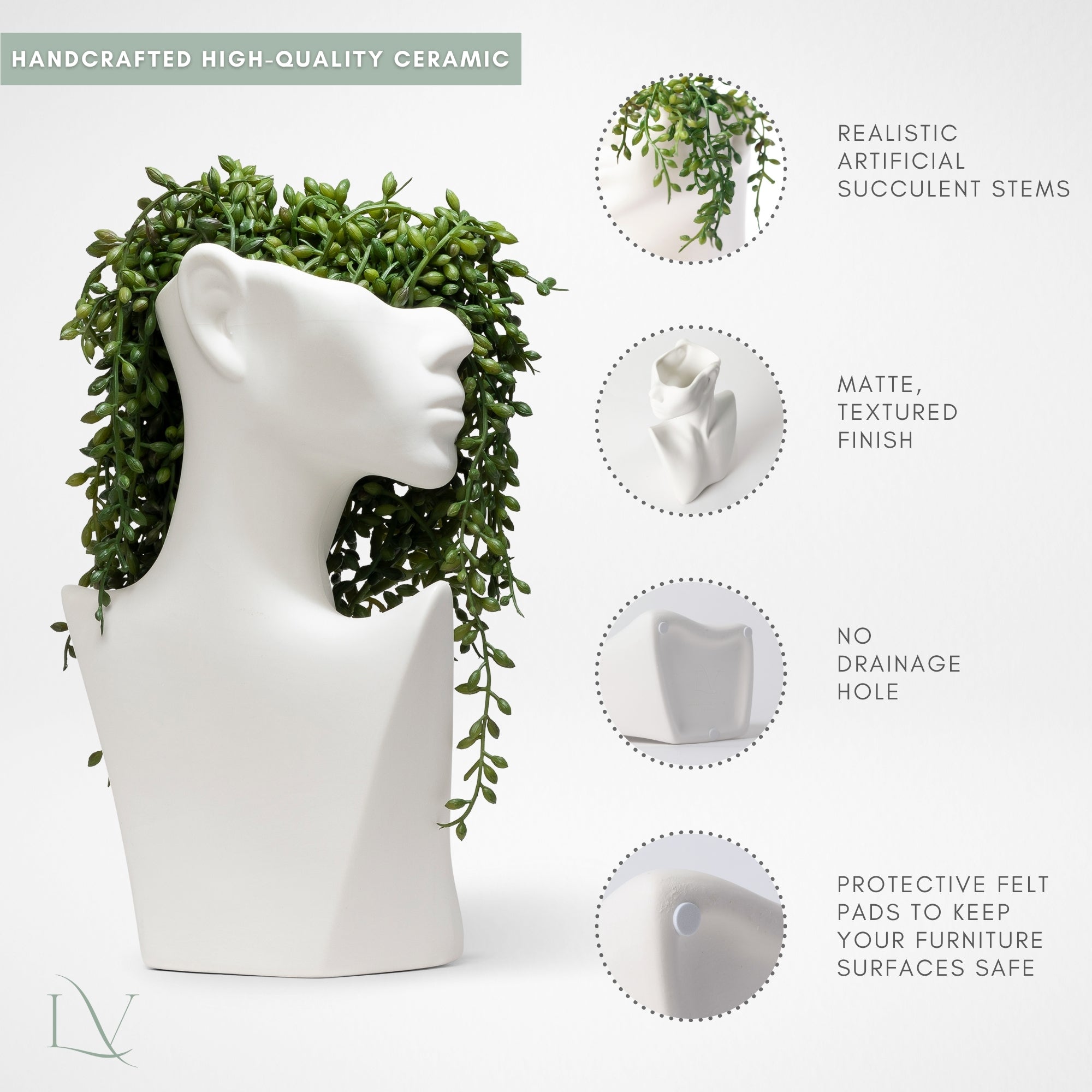Botanical Beauty- Matte White