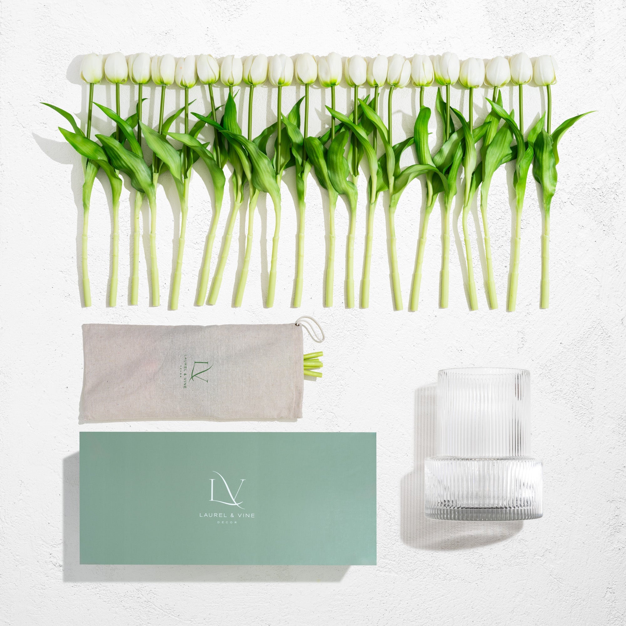 Radiant Blooms- White Laurel and Vine 