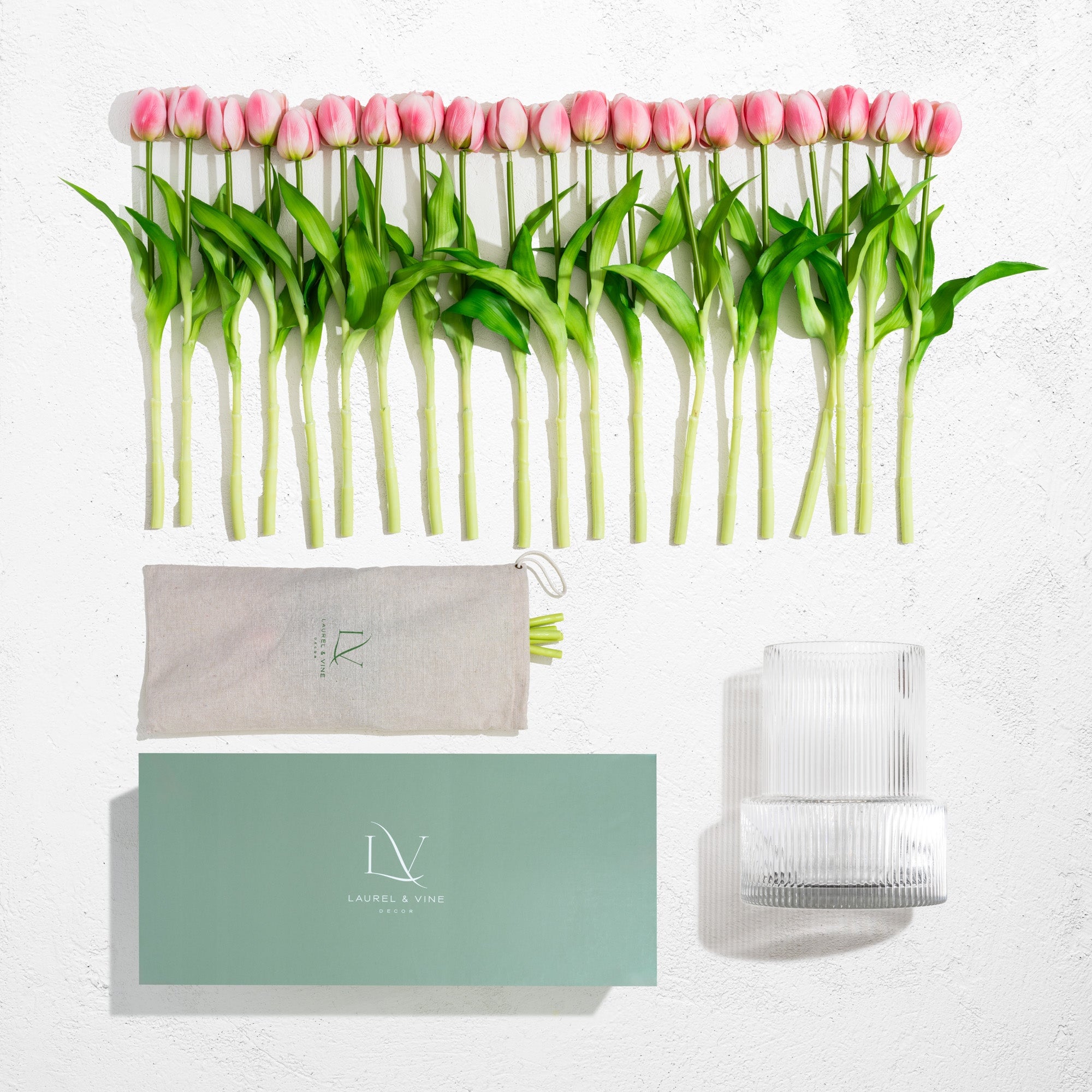 Radiant Blooms- Pink Laurel and Vine 