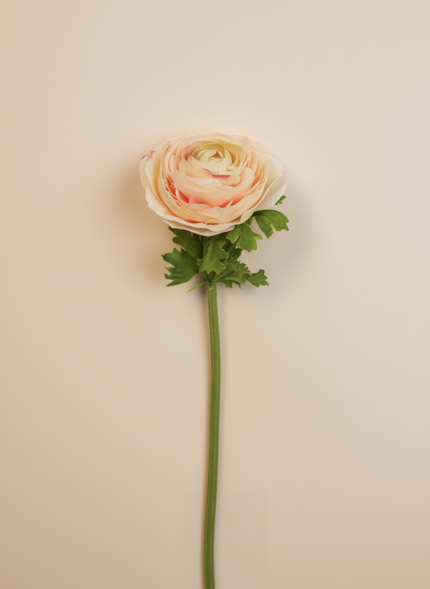Real Touch Ranunculus - Cream Wine