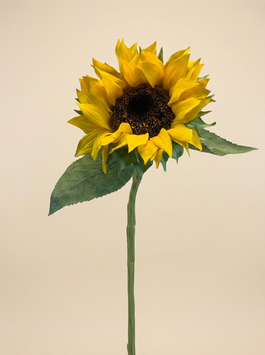 Real Touch Yellow Sunflower Stem