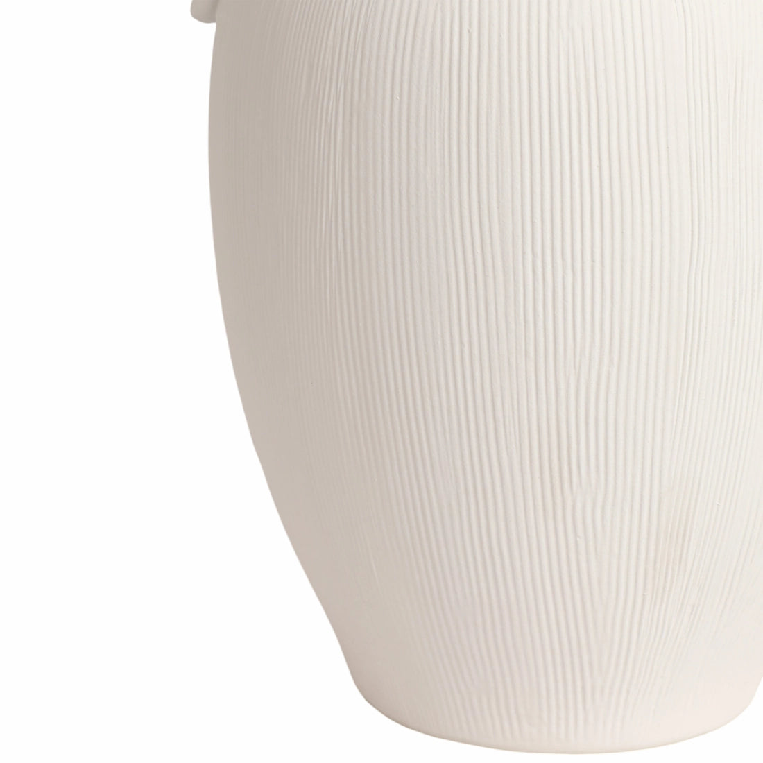 Muse White Striped Stoneware Vase (15")
