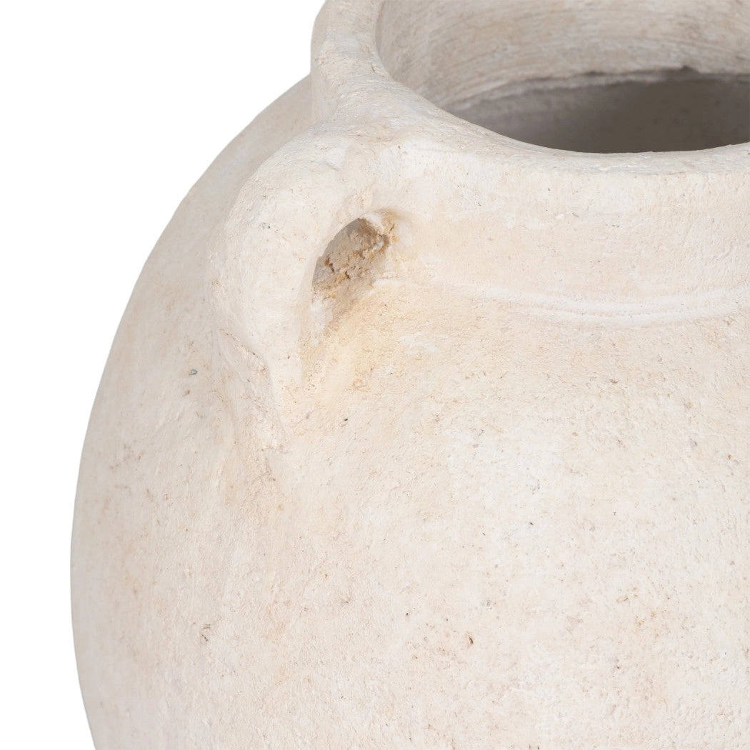 Luna White Ceramic Jug Vase (7")
