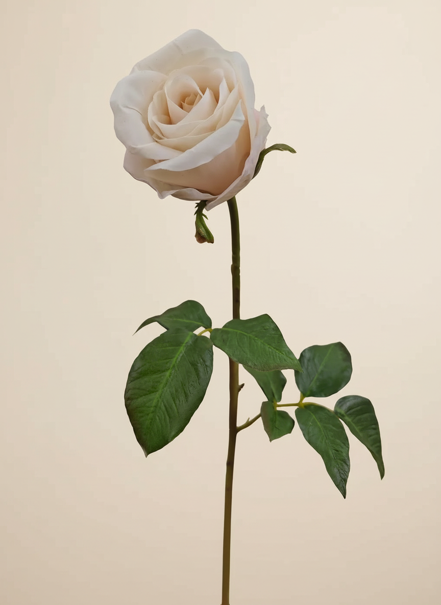 Real Touch Rose Juliet Bud 20.5" - Cream Wine