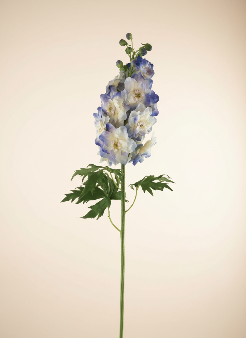 Real Touch Delphinium Stem 36" - Cream Blue