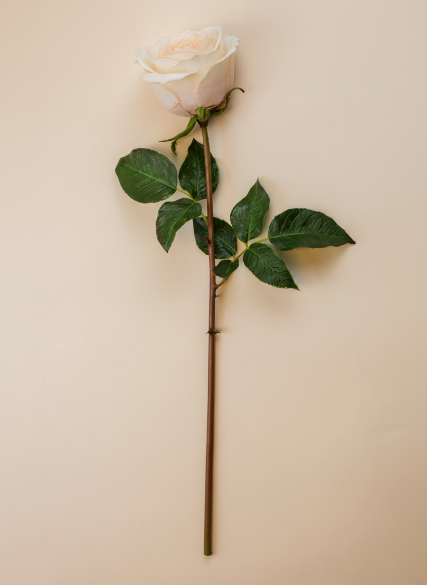 Real Touch Blushing Queen Rose 20"