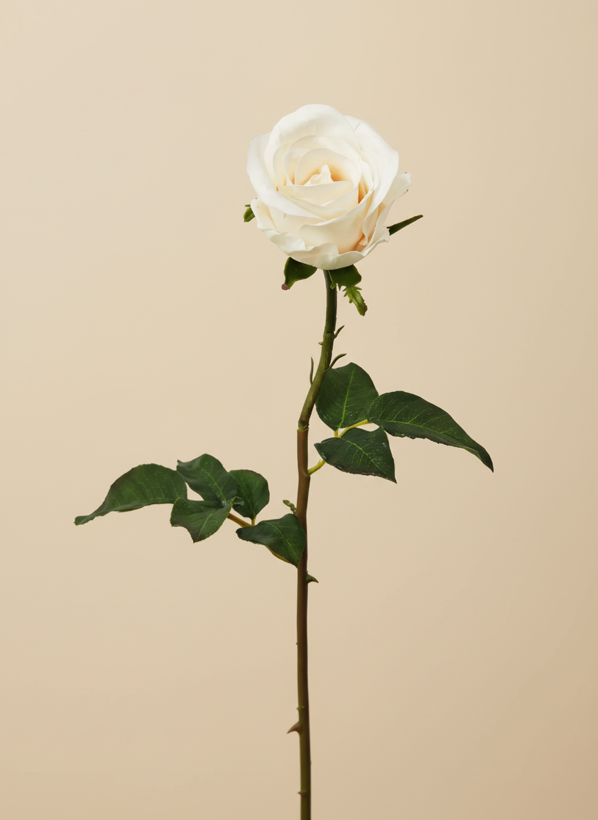 Real Touch Rose Juliet Bud 20.5" - Beige