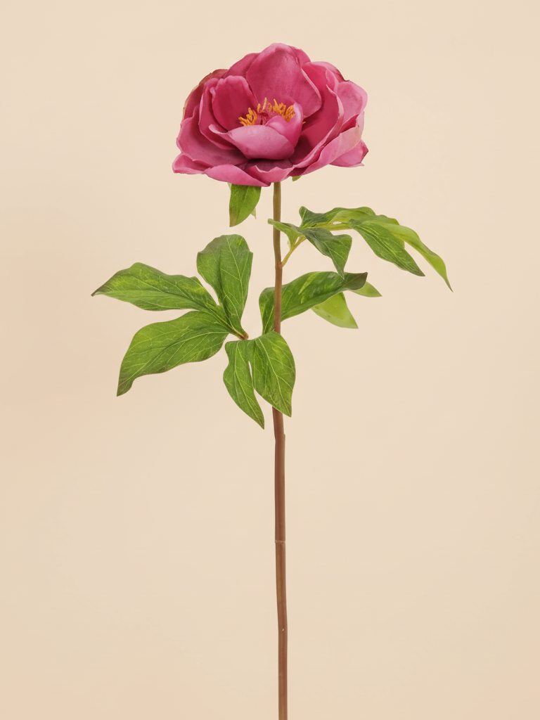 Real Touch Peony 21" - Fuchsia