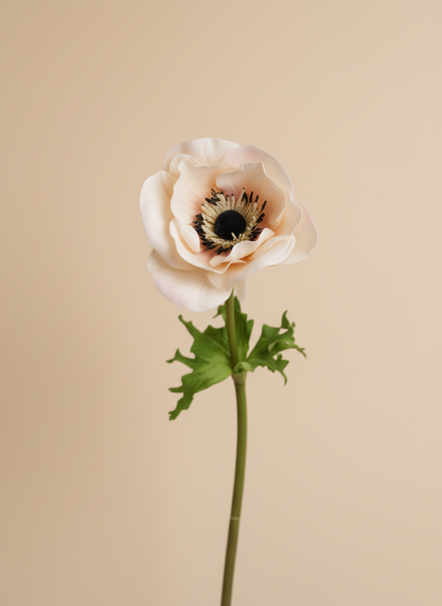 Real Touch Anemone - Cream Wine