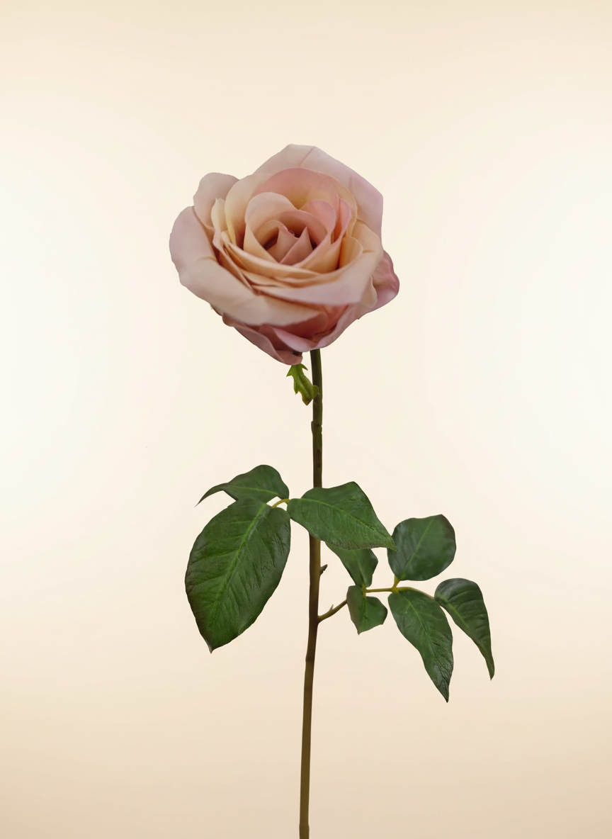Real Touch Rose Juliet Bud 20.5" - Linen Peach