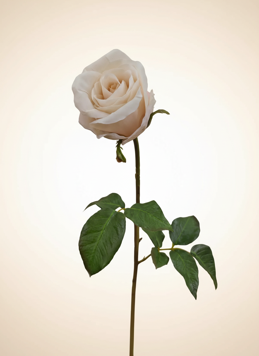 Real Touch Rose Juliet Bud 20.5" - Cream Wine