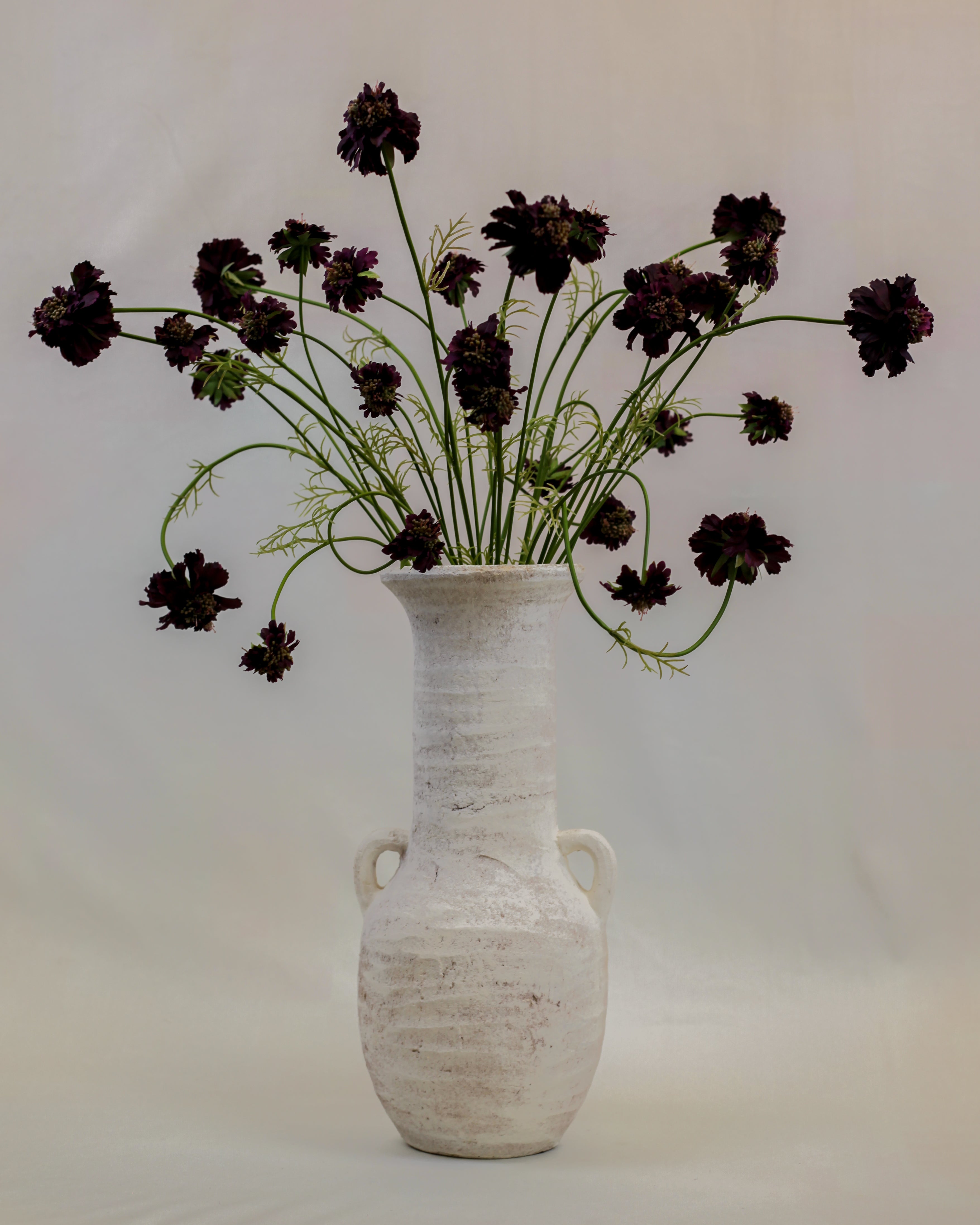 Nomad White Textured Ceramic Vase (19")