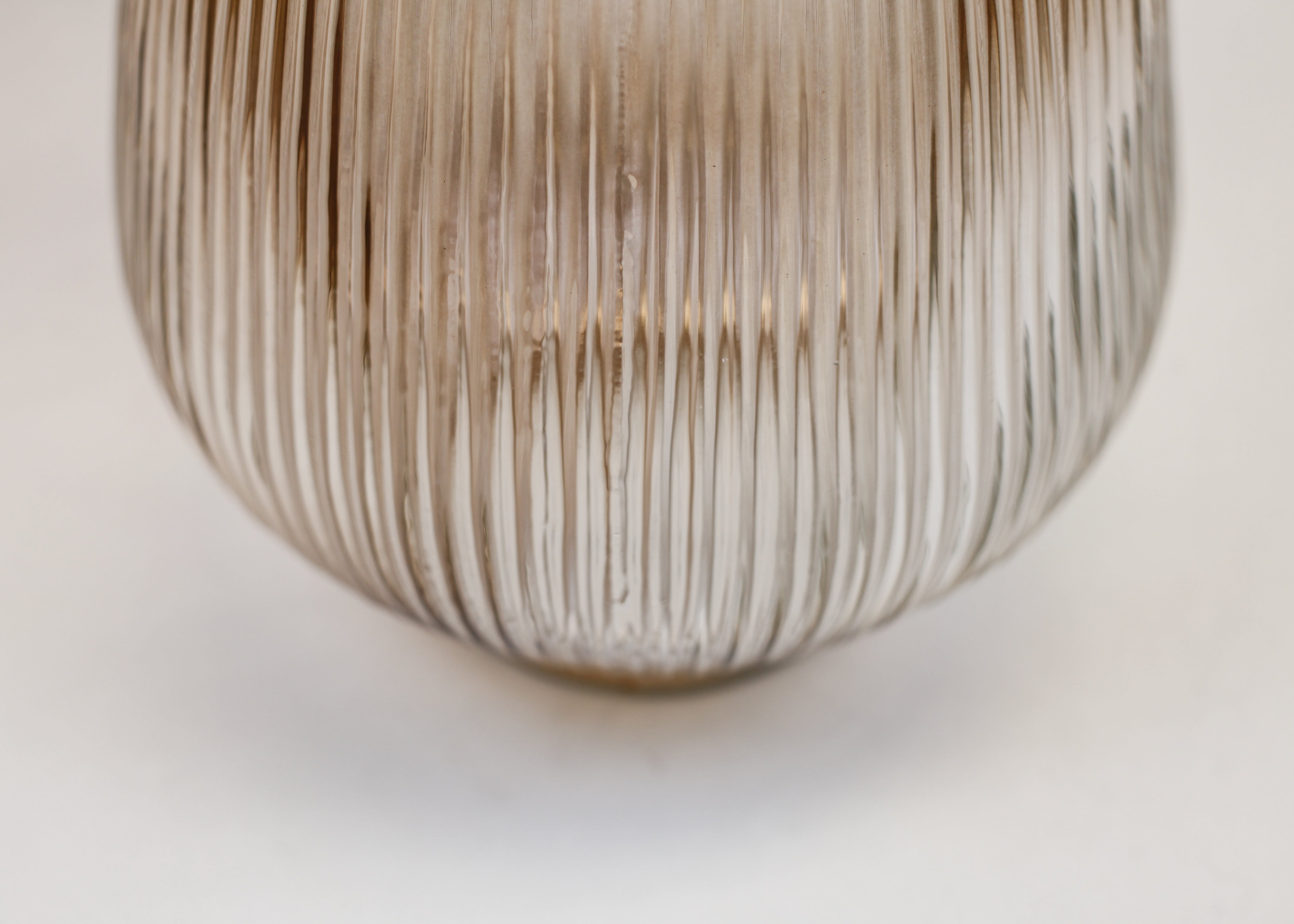Ribbed Sand Teardrop Vase (12")