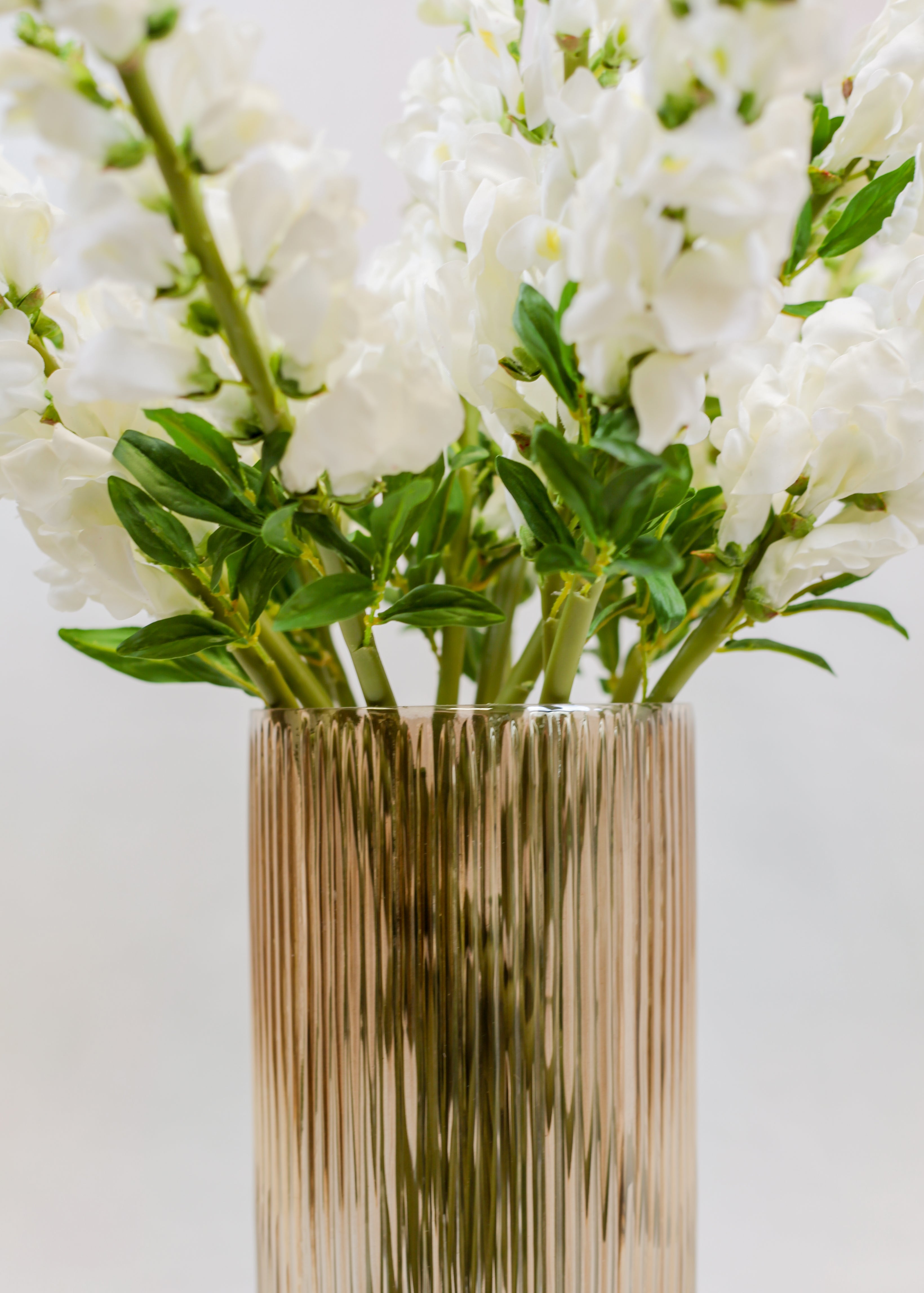 Ribbed Sand Glass Vase (12")