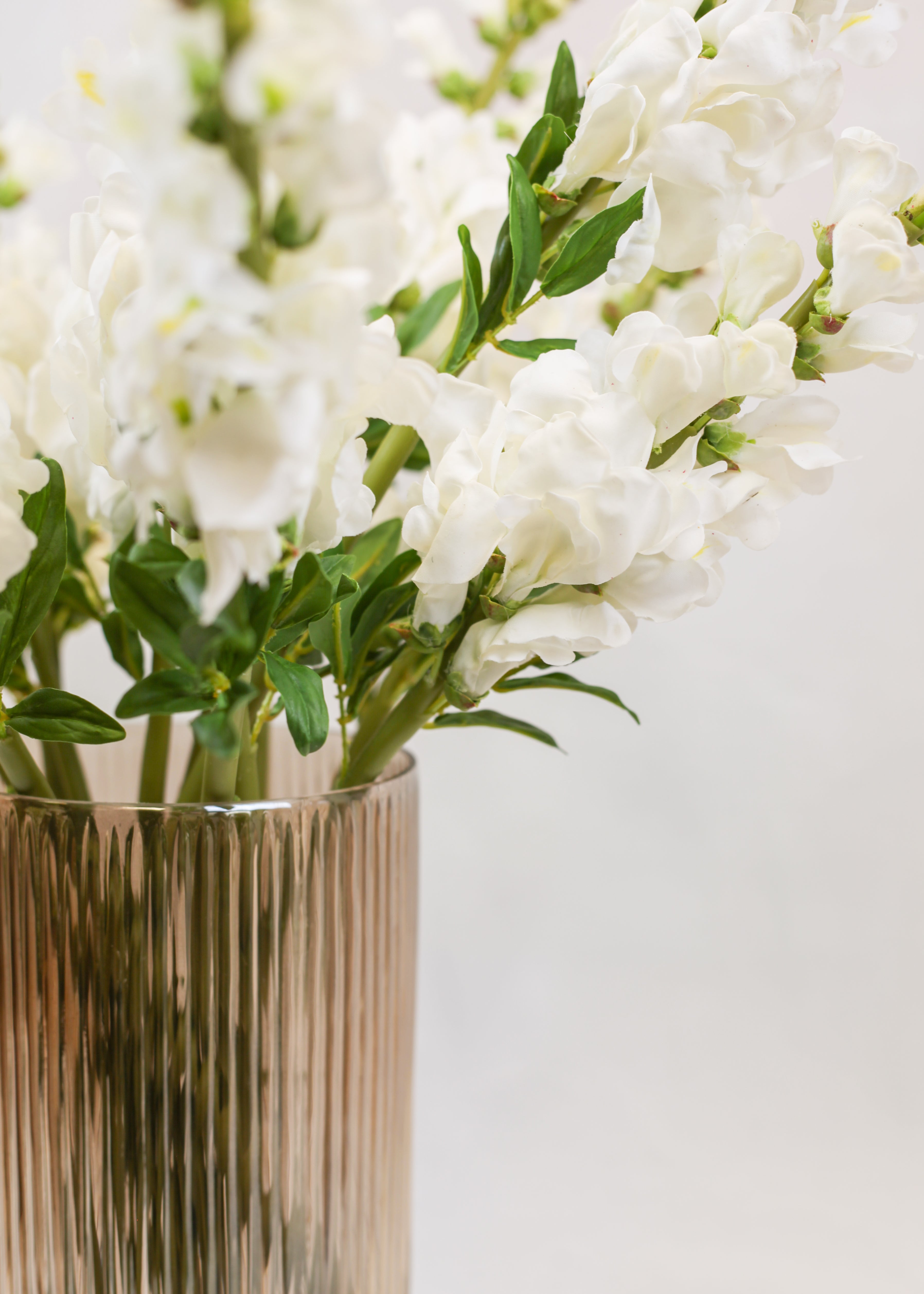 Ribbed Sand Glass Vase (12")