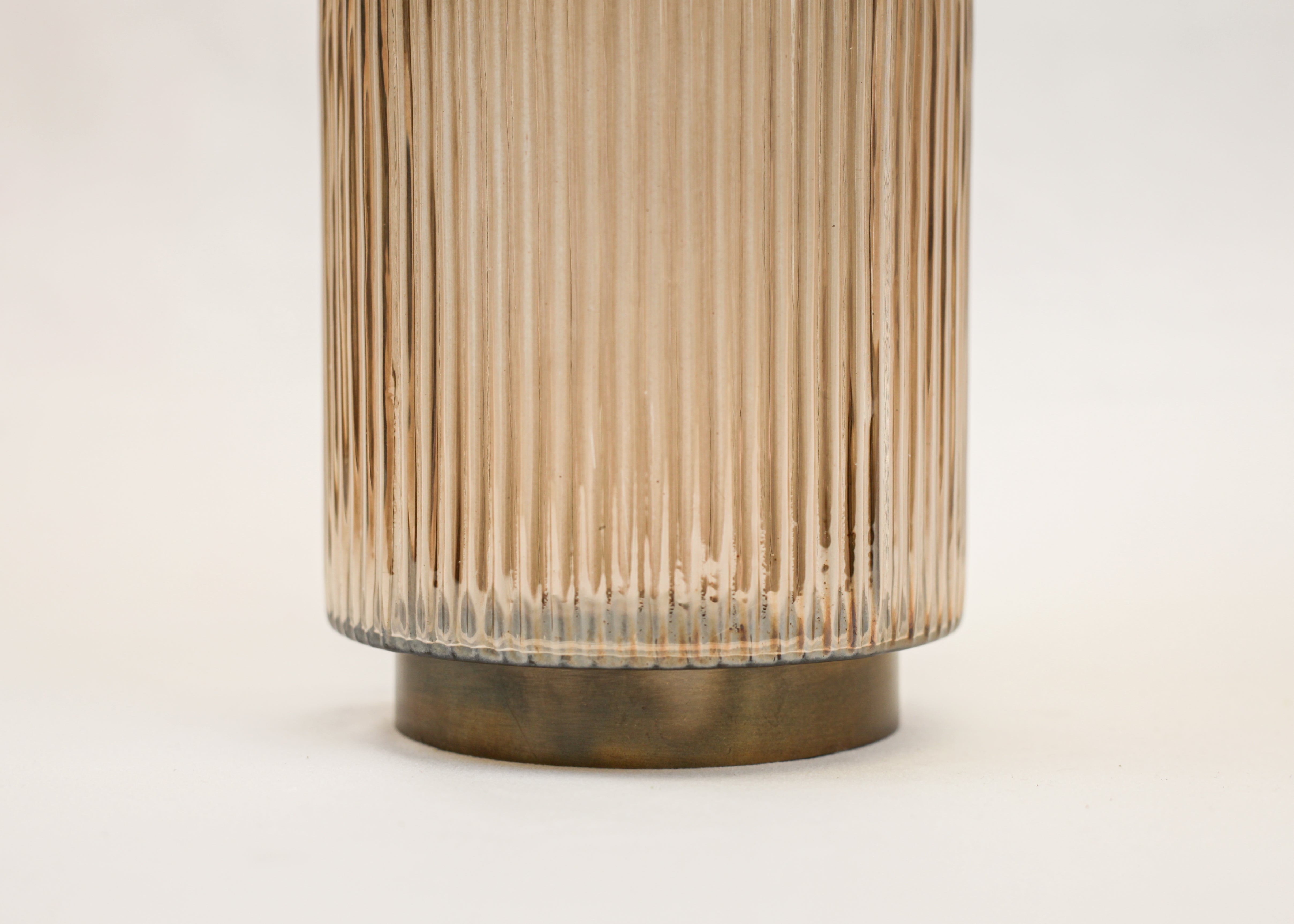 Ribbed Sand Glass Vase (12")