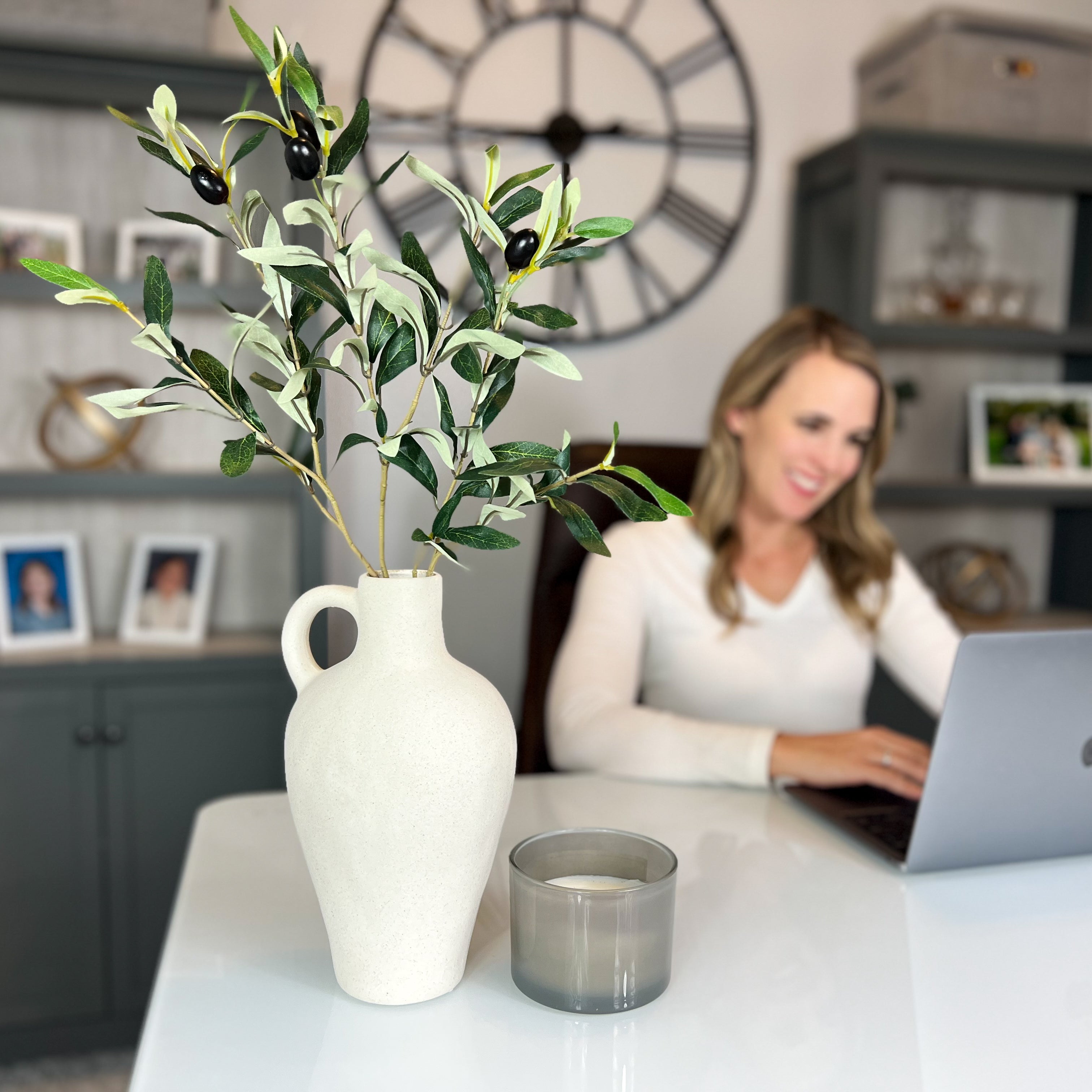 Coastal Olive- Sandy White