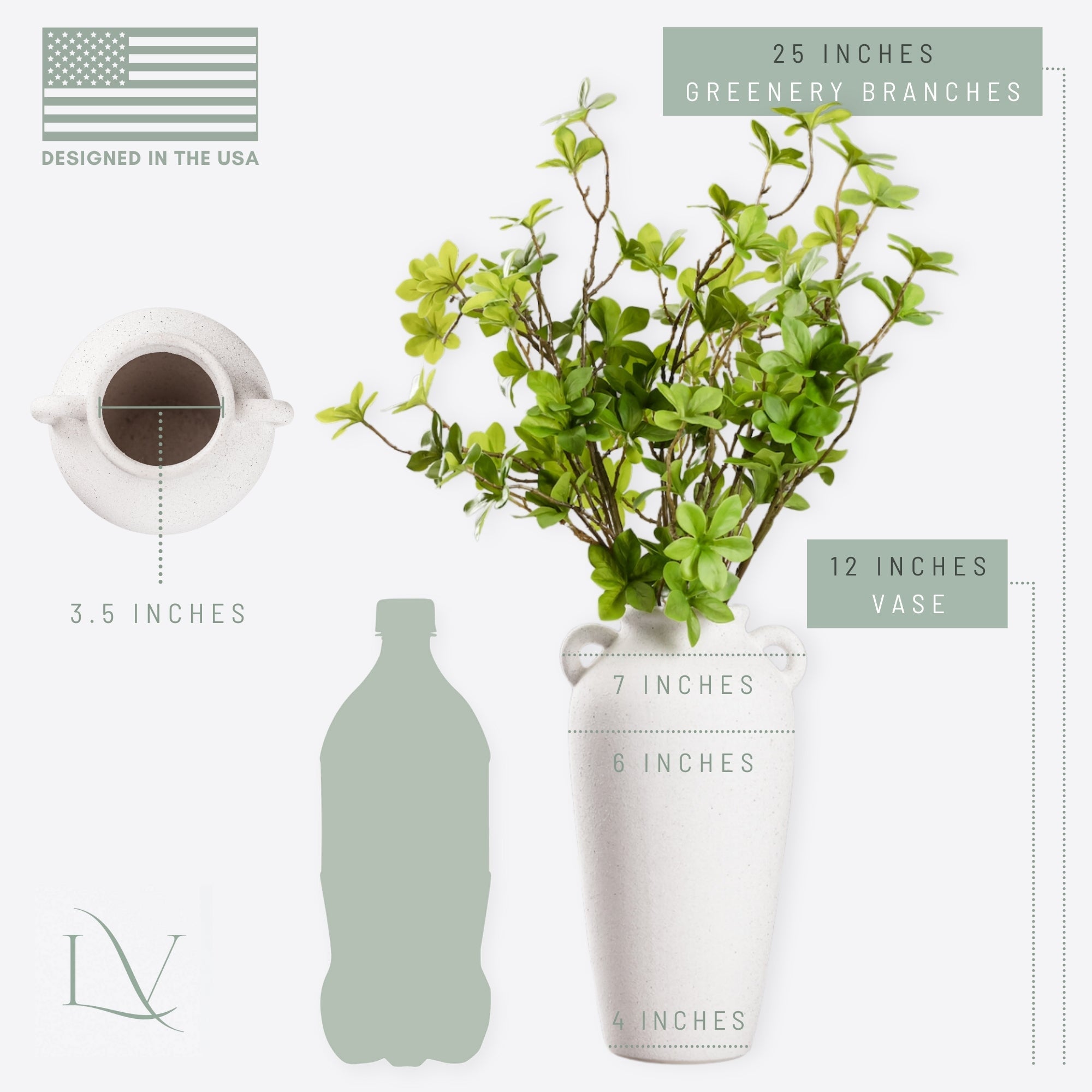 Vintage Oasis- Sandy White Laurel and Vine 