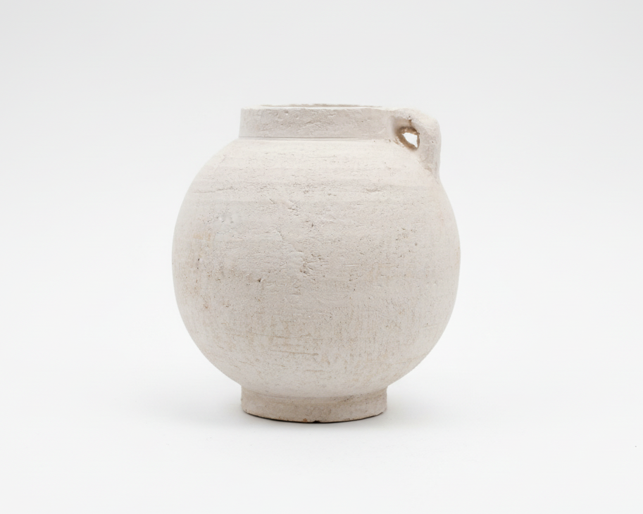 Luna White Ceramic Jug Vase (7")