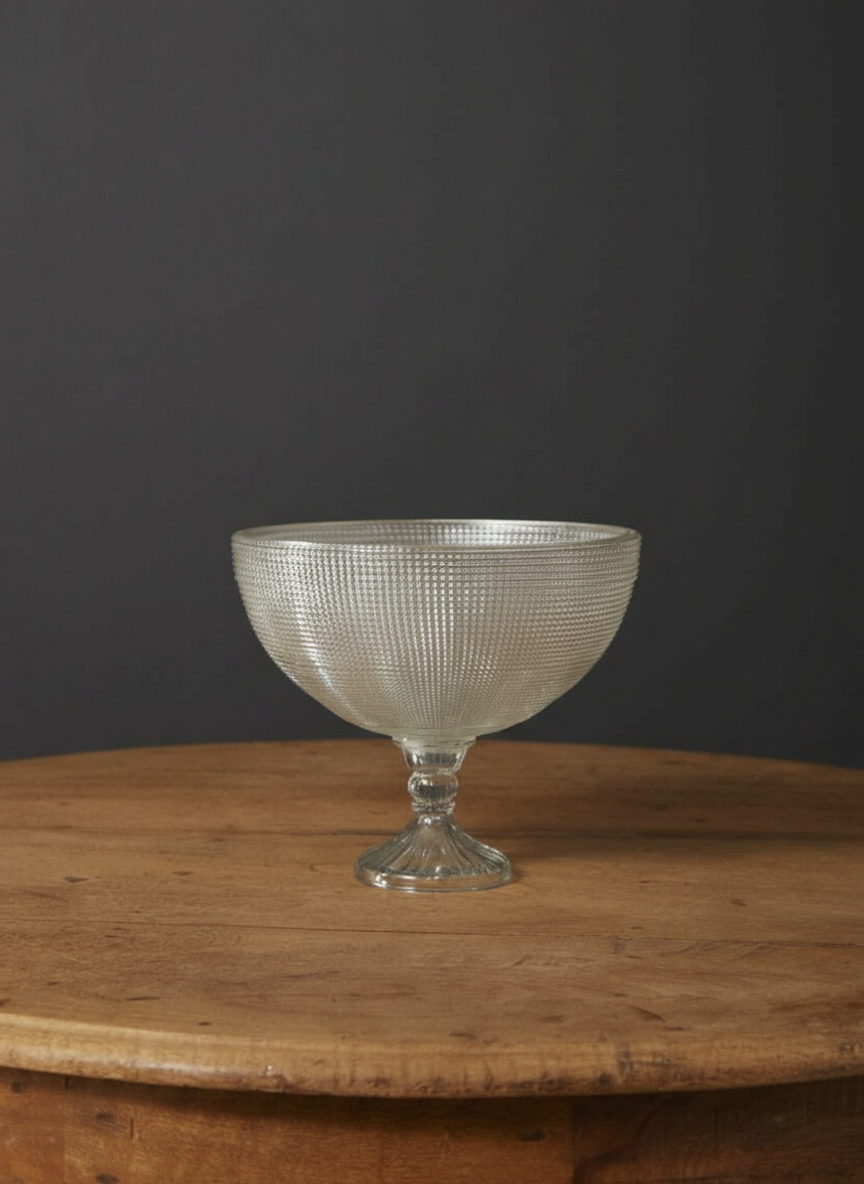 Lumière Glass Compote Vase