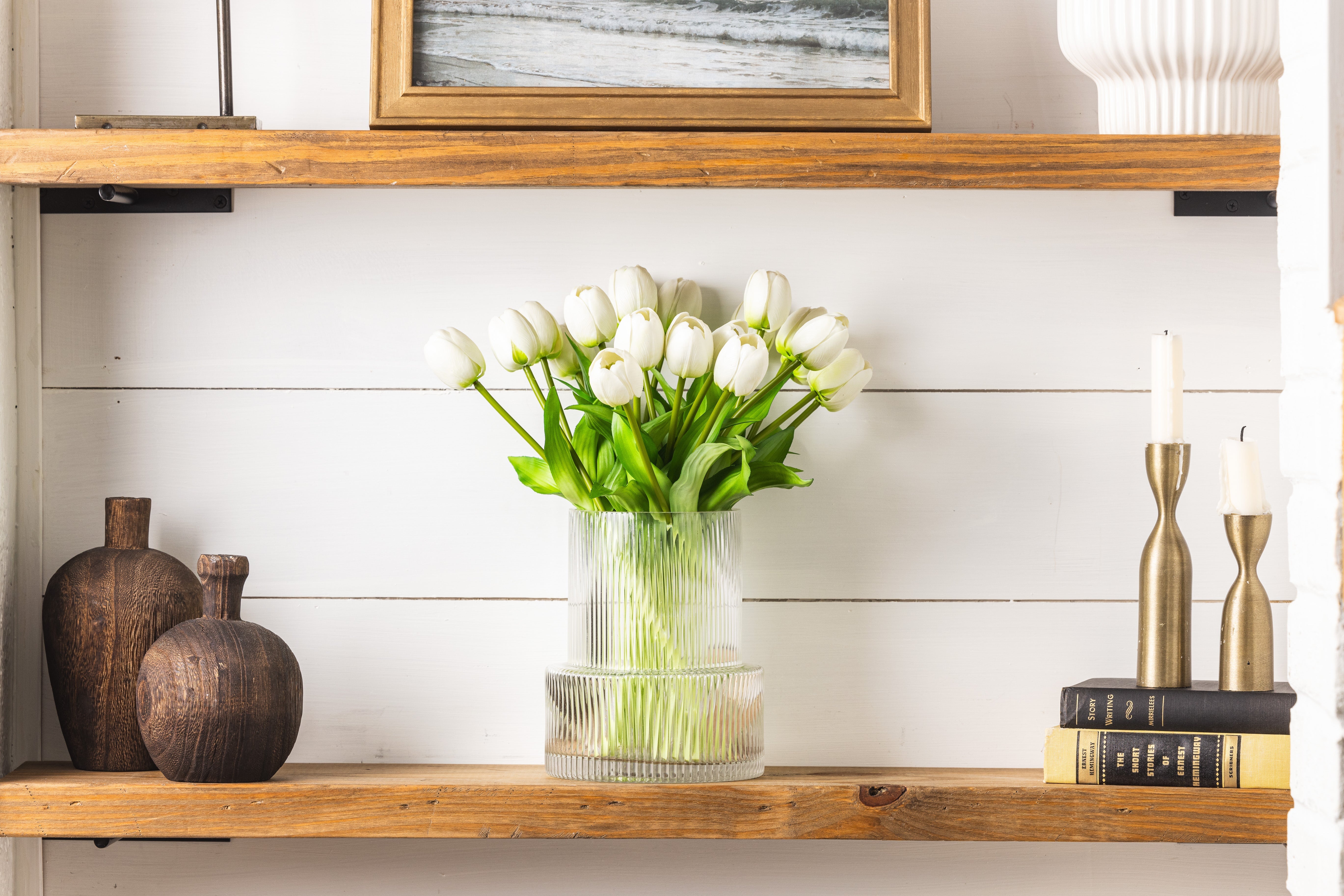 Radiant Blooms- White Laurel and Vine 
