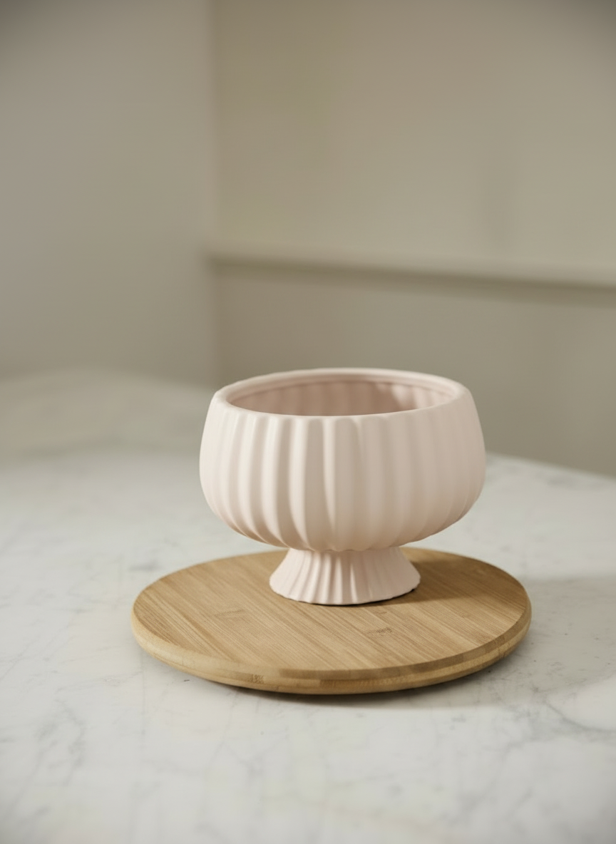 Maison Shell Pink Compote Vase