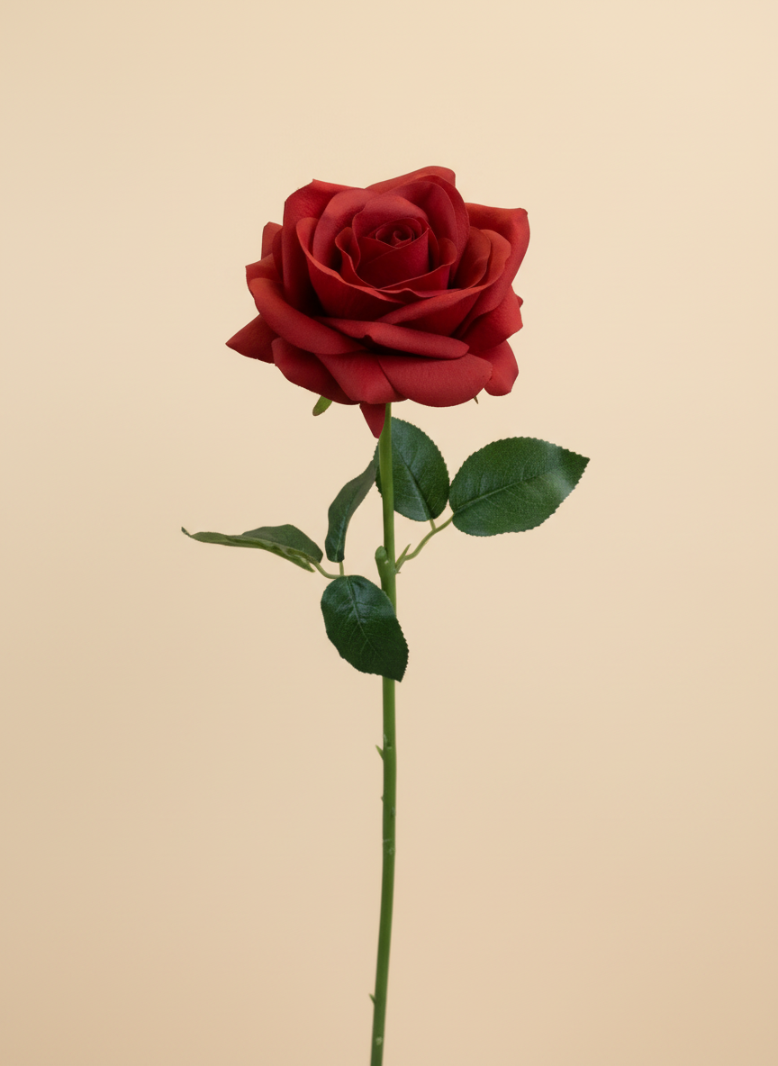 Real Touch Velvet Rouge Rose