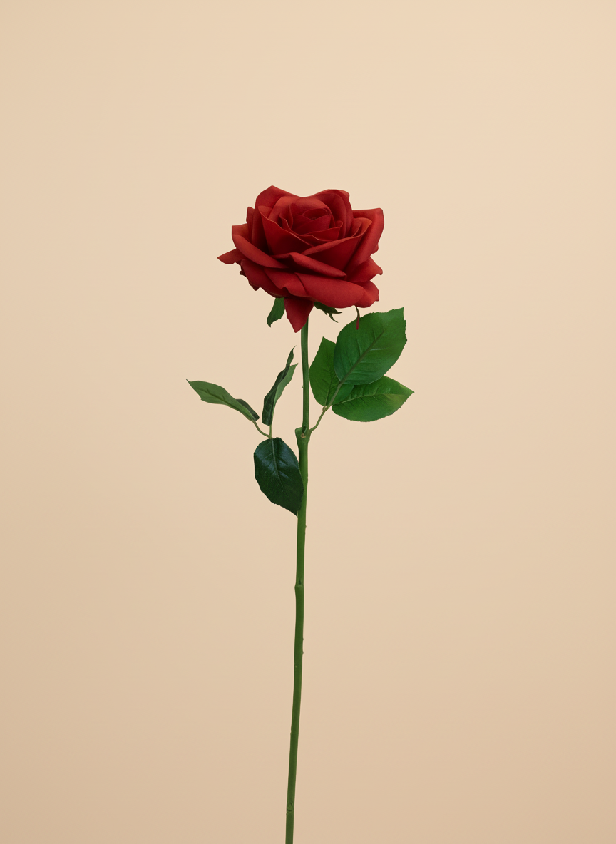 Real Touch Velvet Rouge Rose