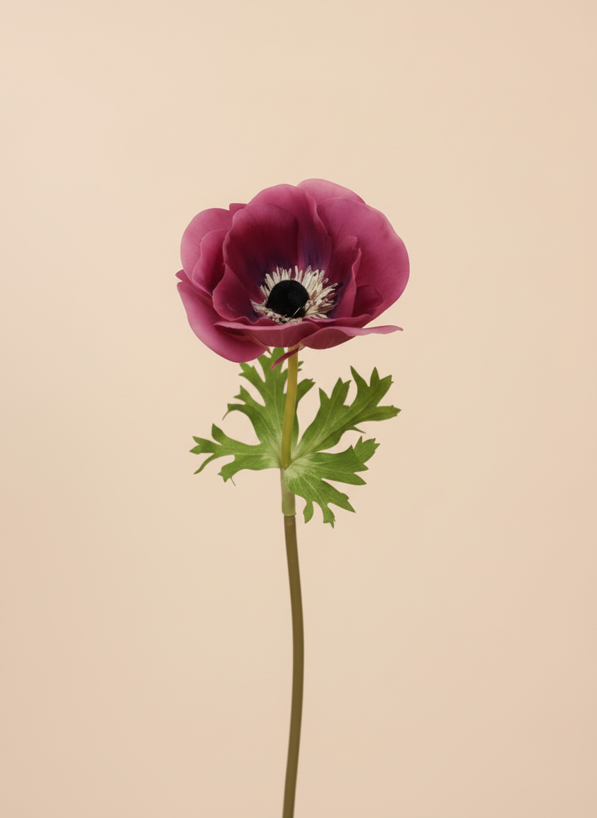 Real Touch Mother Poppy Anemone - Purple