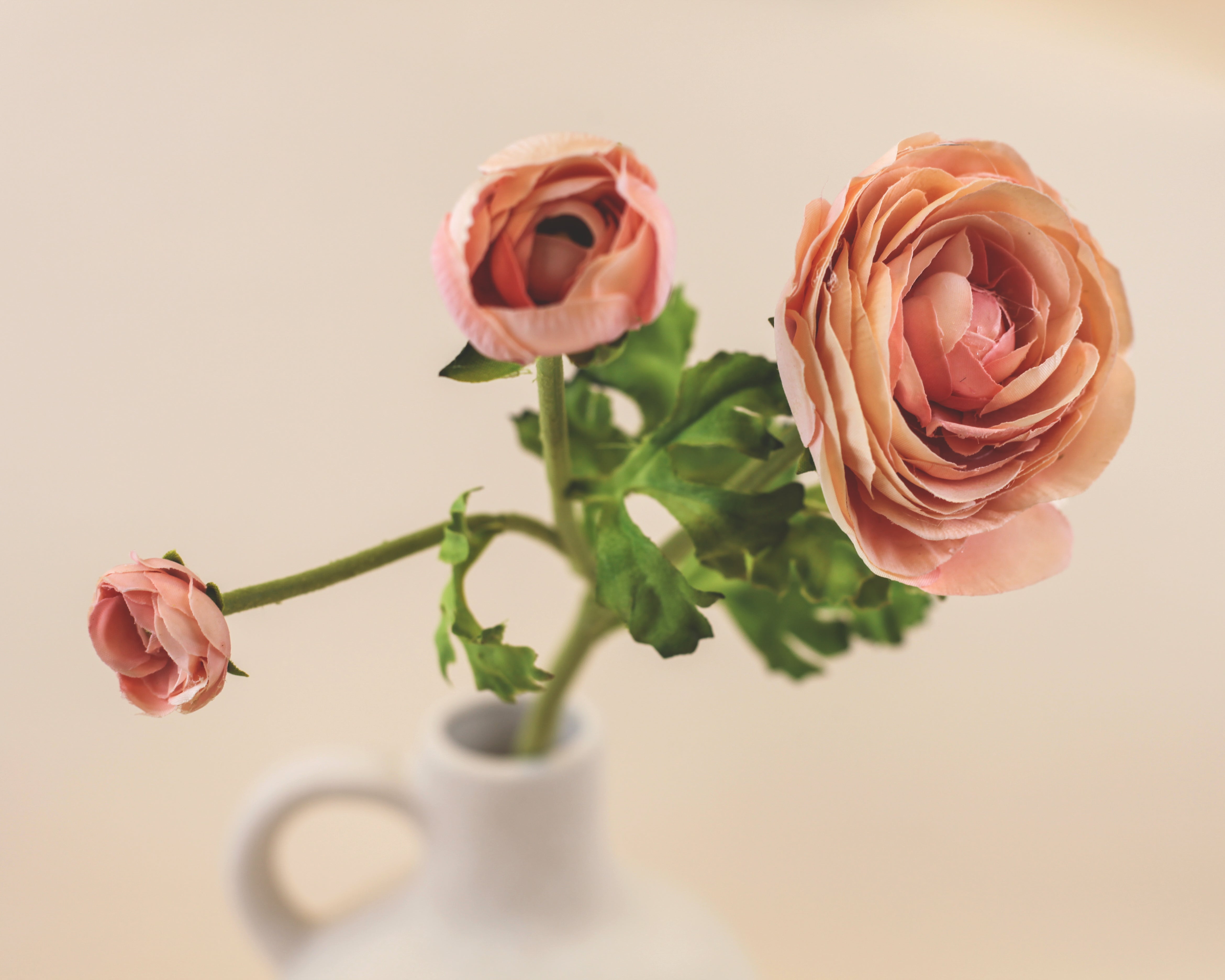 Real Touch Ranunculus - Peach